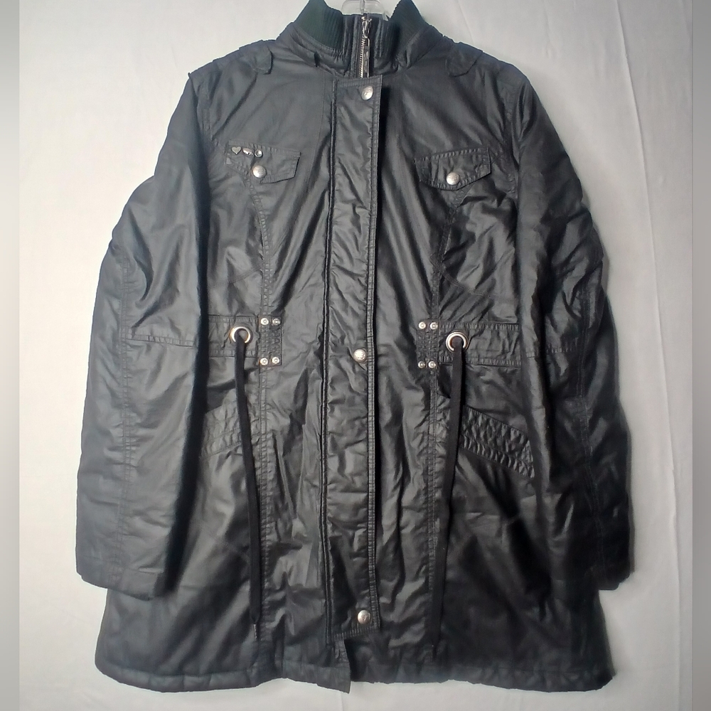 BUFFALO David Bitton Black Anorak Hooded Jacket‎ Size XL